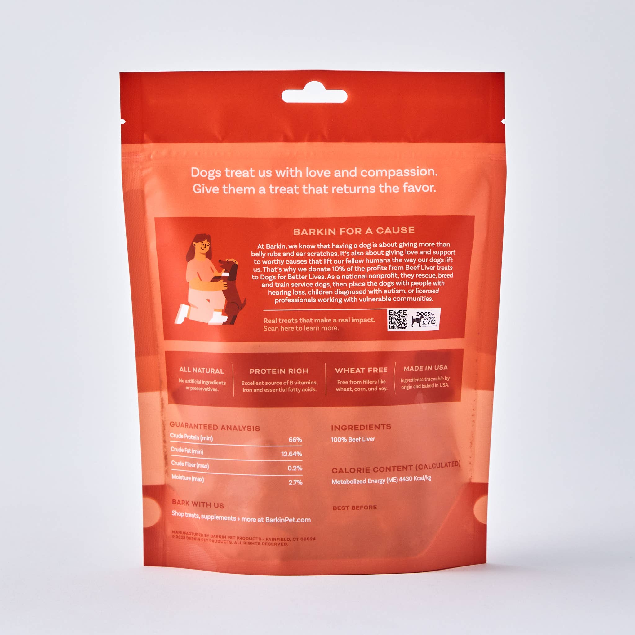 BARKIN - FREEZE DRIED BEEF LIVER SINGLE INGREDIENT DOG TREATS
